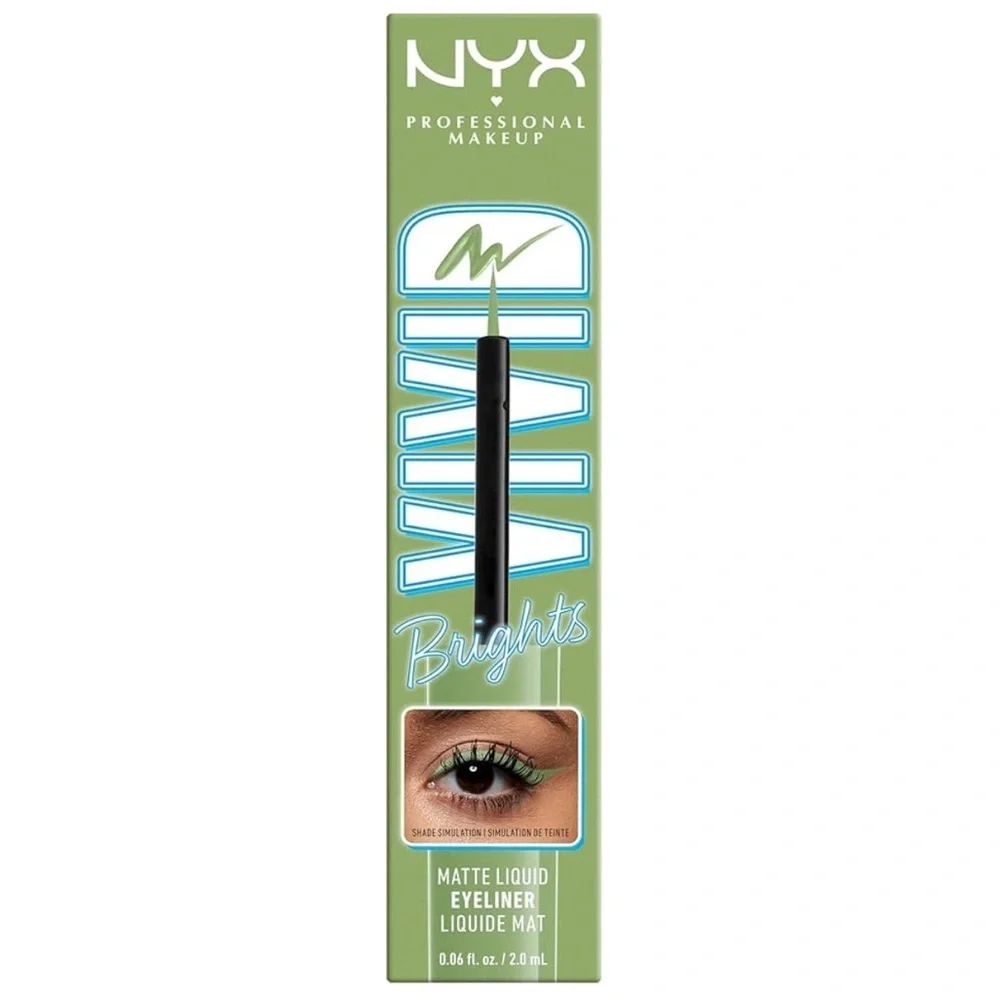 Ghosted Green | NYX Vivid Brights Liquid Eyeliner - Vibrant Green